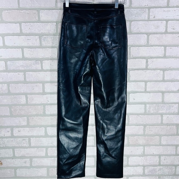 Aritzia Wilfred The Melina High Waist Straight Leg Faux Leather Pants Size 0 - Picture 6 of 10